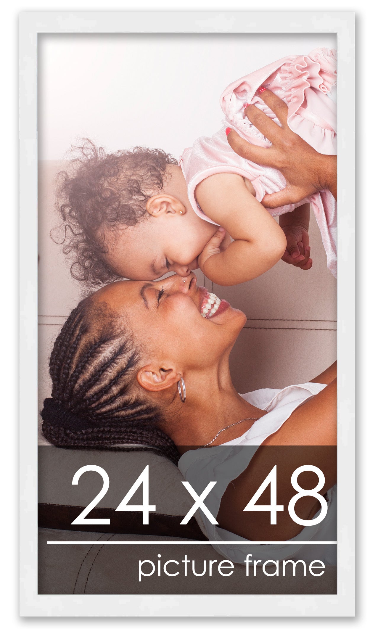 Contemporary White Wood Picture Frame