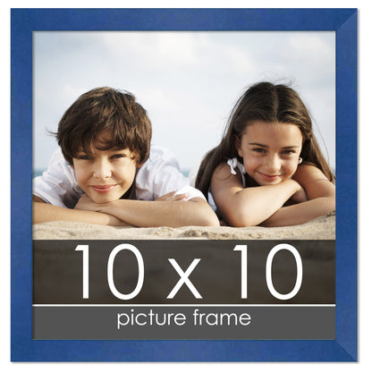 Contemporary Blue Wood Picture Frame