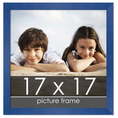 Contemporary Blue Wood Picture Frame