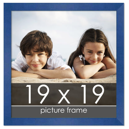 Contemporary Blue Wood Picture Frame