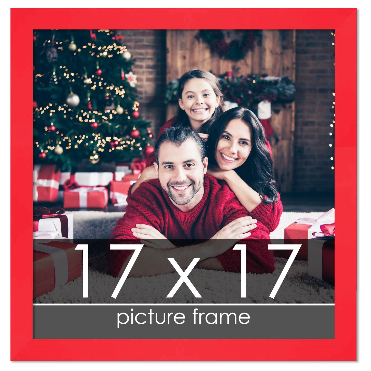 Contemporary Red Wood Picture Frame