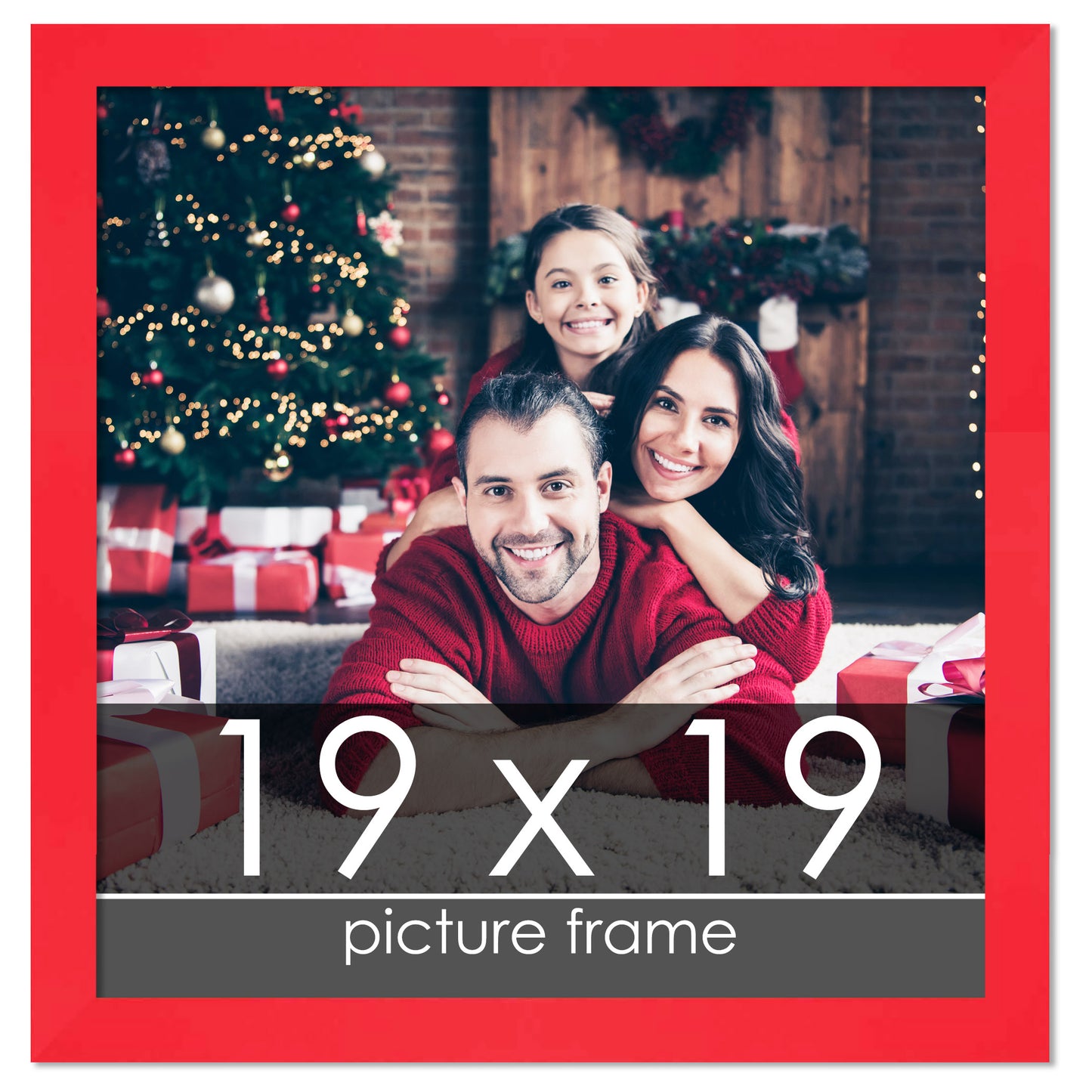 Contemporary Red Wood Picture Frame