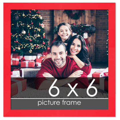 Contemporary Red Wood Picture Frame