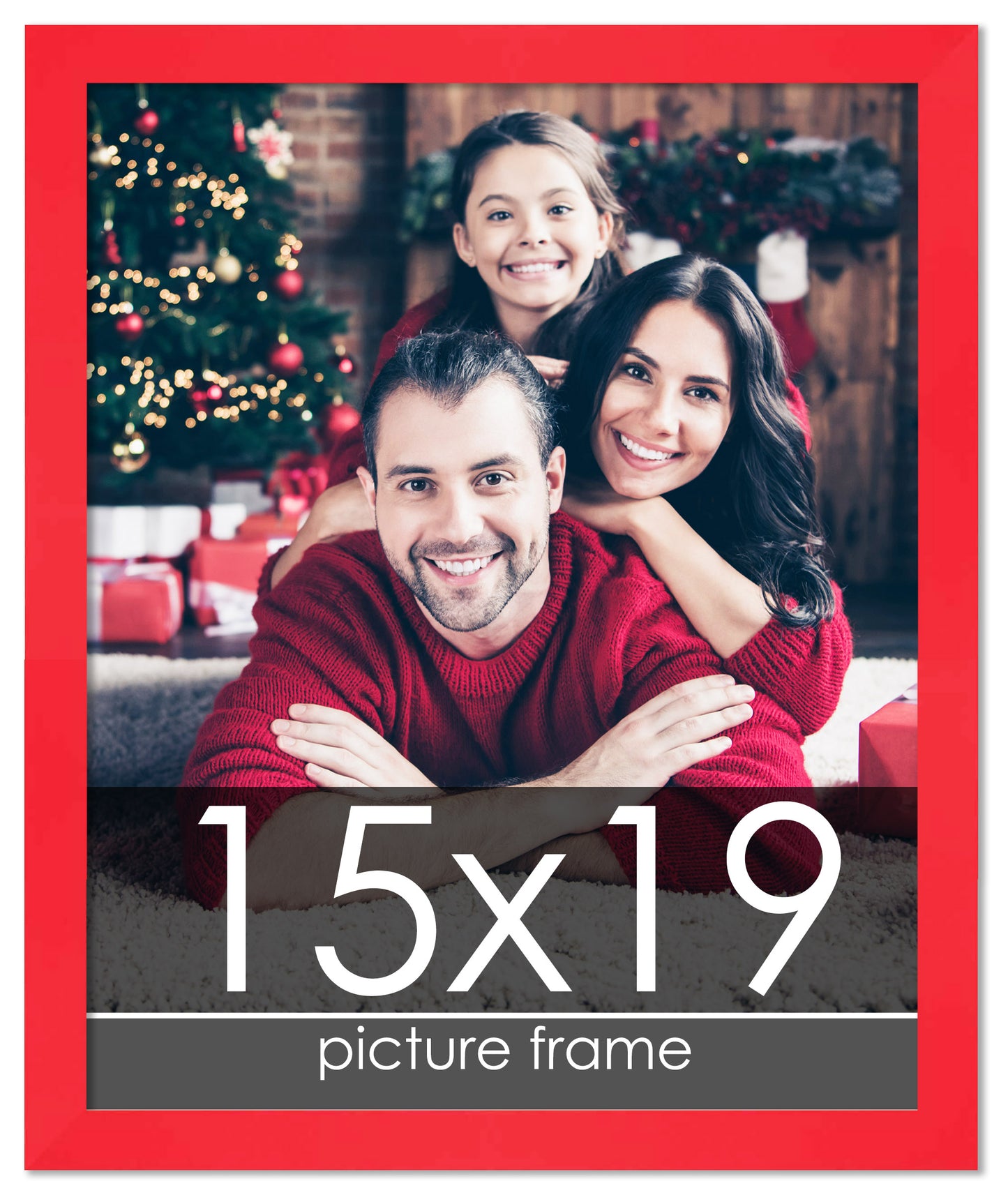 Contemporary Red Wood Picture Frame