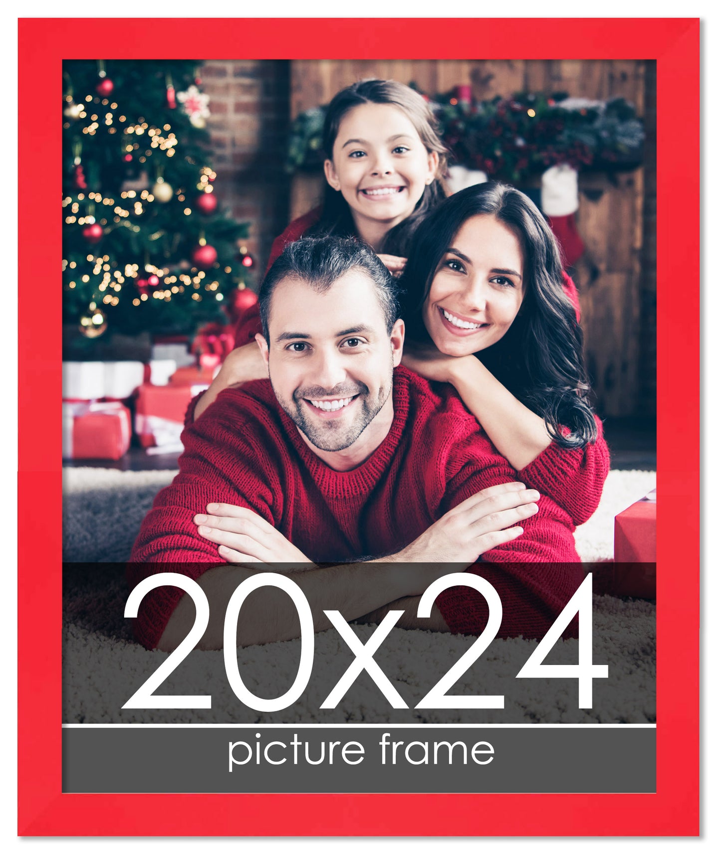 Contemporary Red Wood Picture Frame