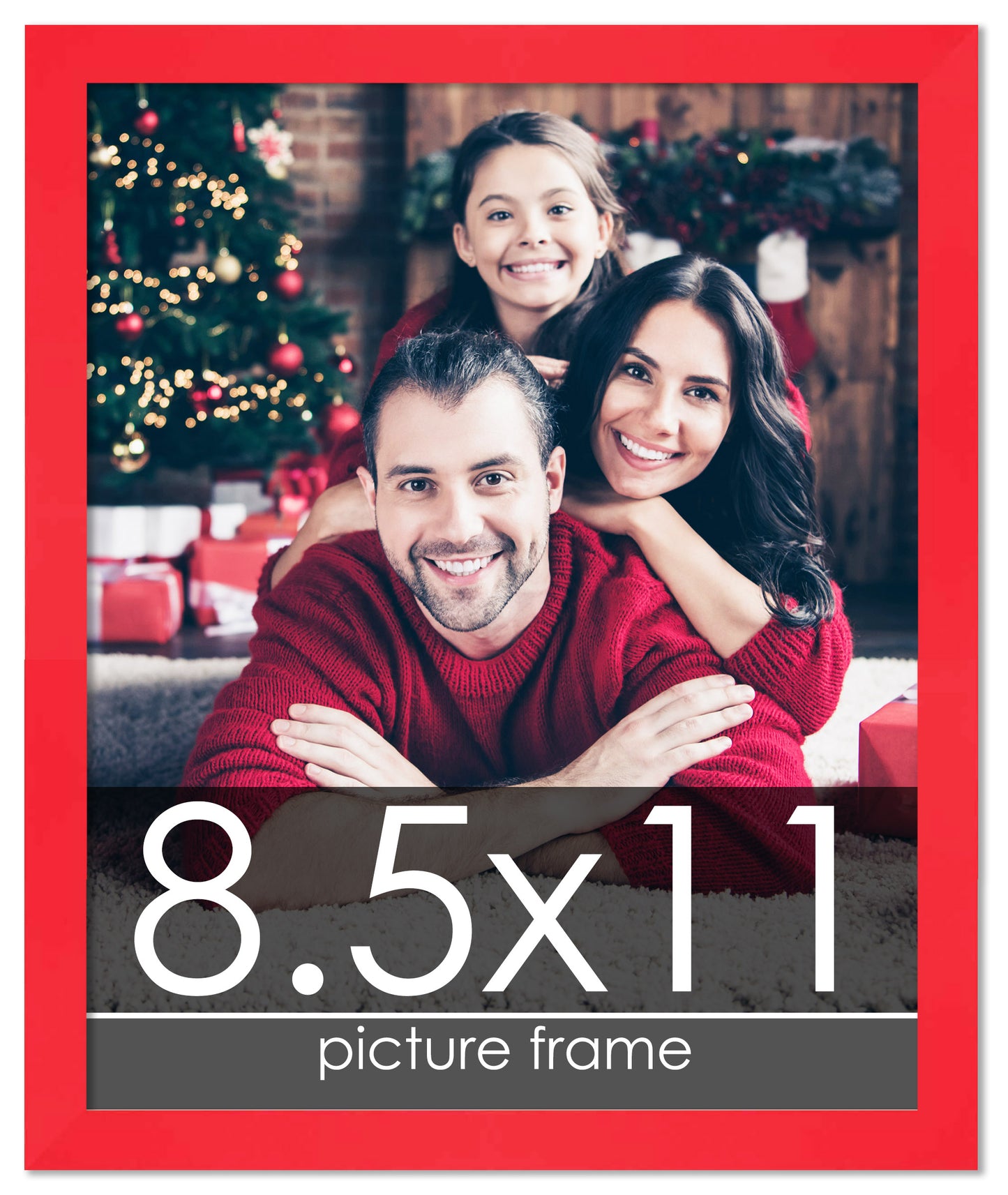 Contemporary Red Wood Picture Frame