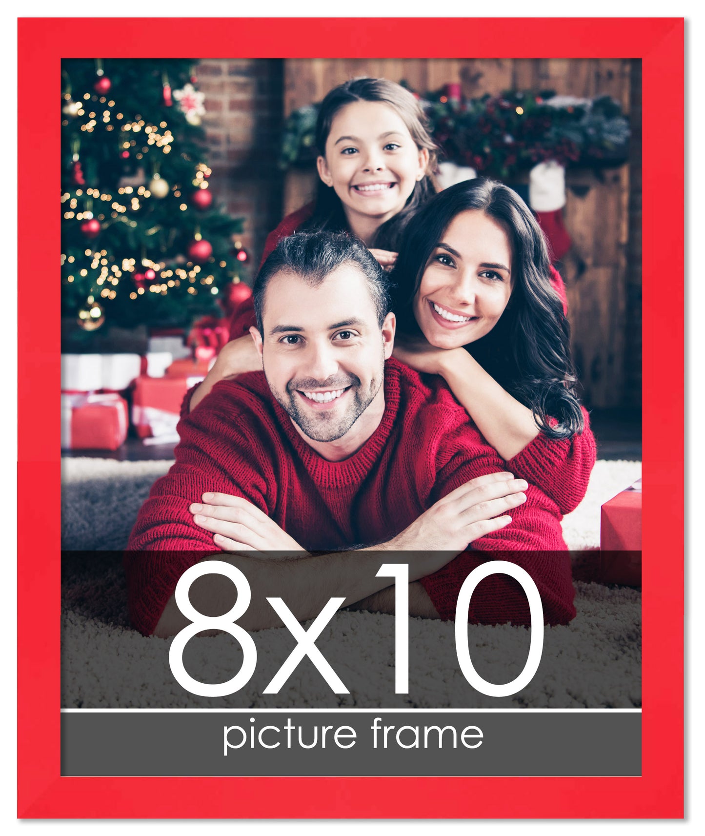 Contemporary Red Wood Picture Frame