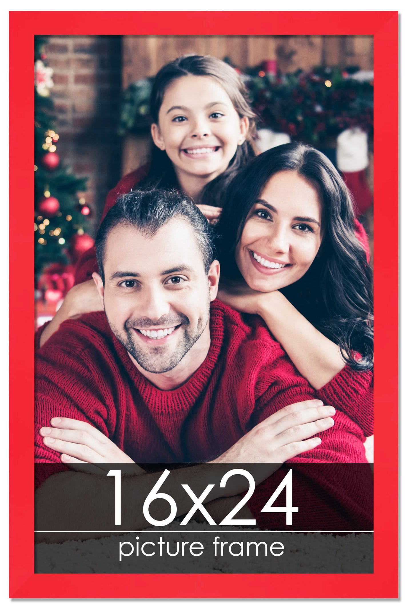Contemporary Red Wood Picture Frame