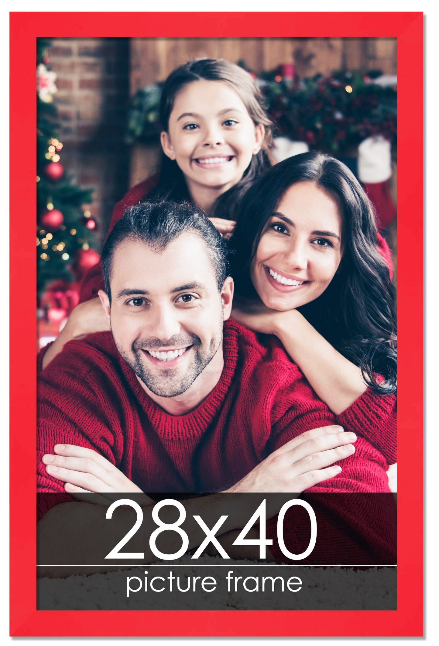 Contemporary Red Wood Picture Frame
