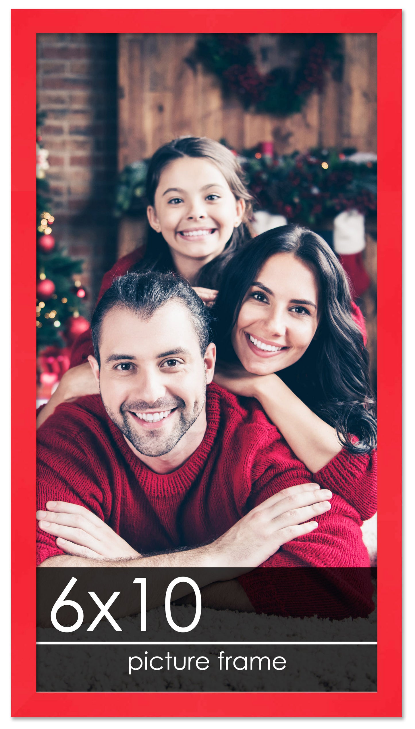 Contemporary Red Wood Picture Frame