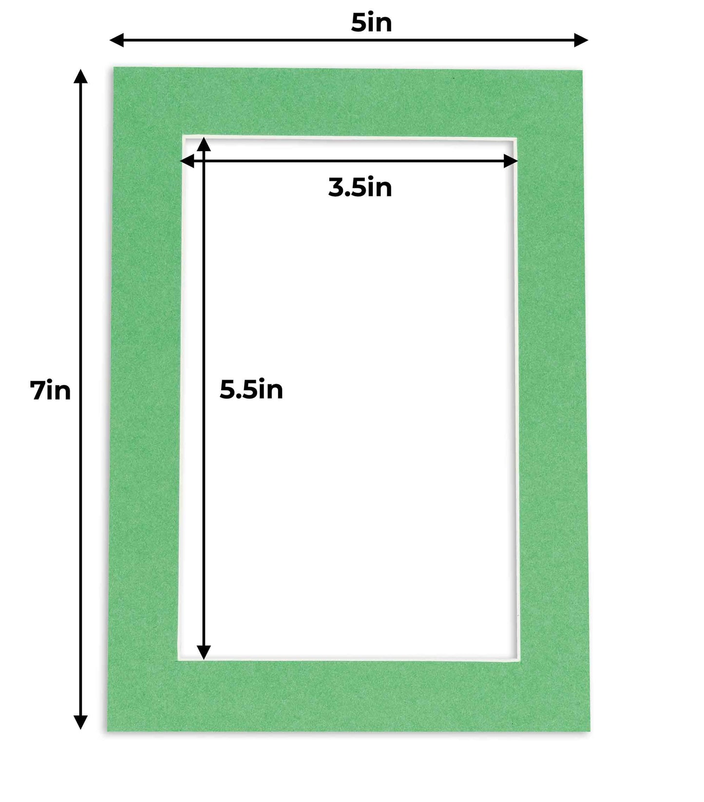 Turf Green Precut Acid-Free Matboard Set with Clear Bag & Backing
