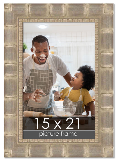 Bamboo Silver Wood Picture Frame