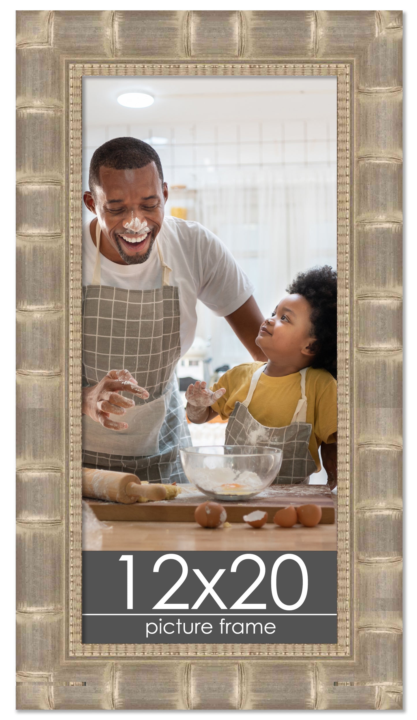 Bamboo Silver Wood Picture Frame