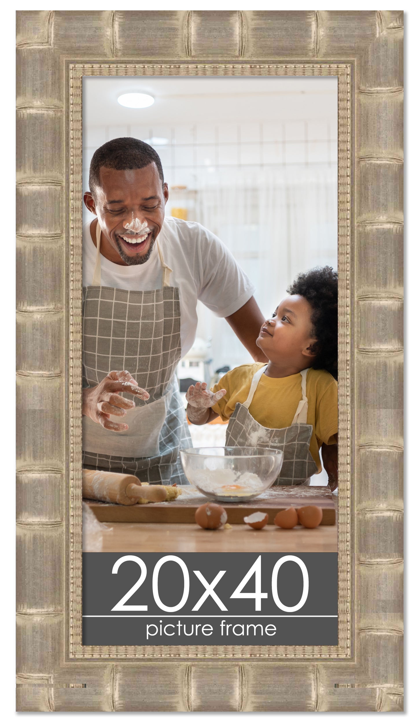 Bamboo Silver Wood Picture Frame