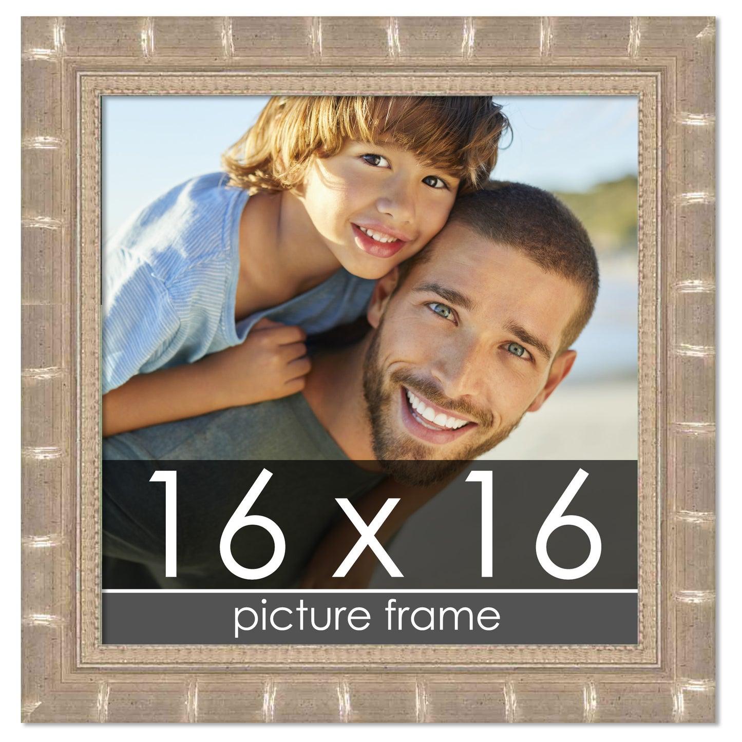 Bamboo Silver Wood Picture Frame