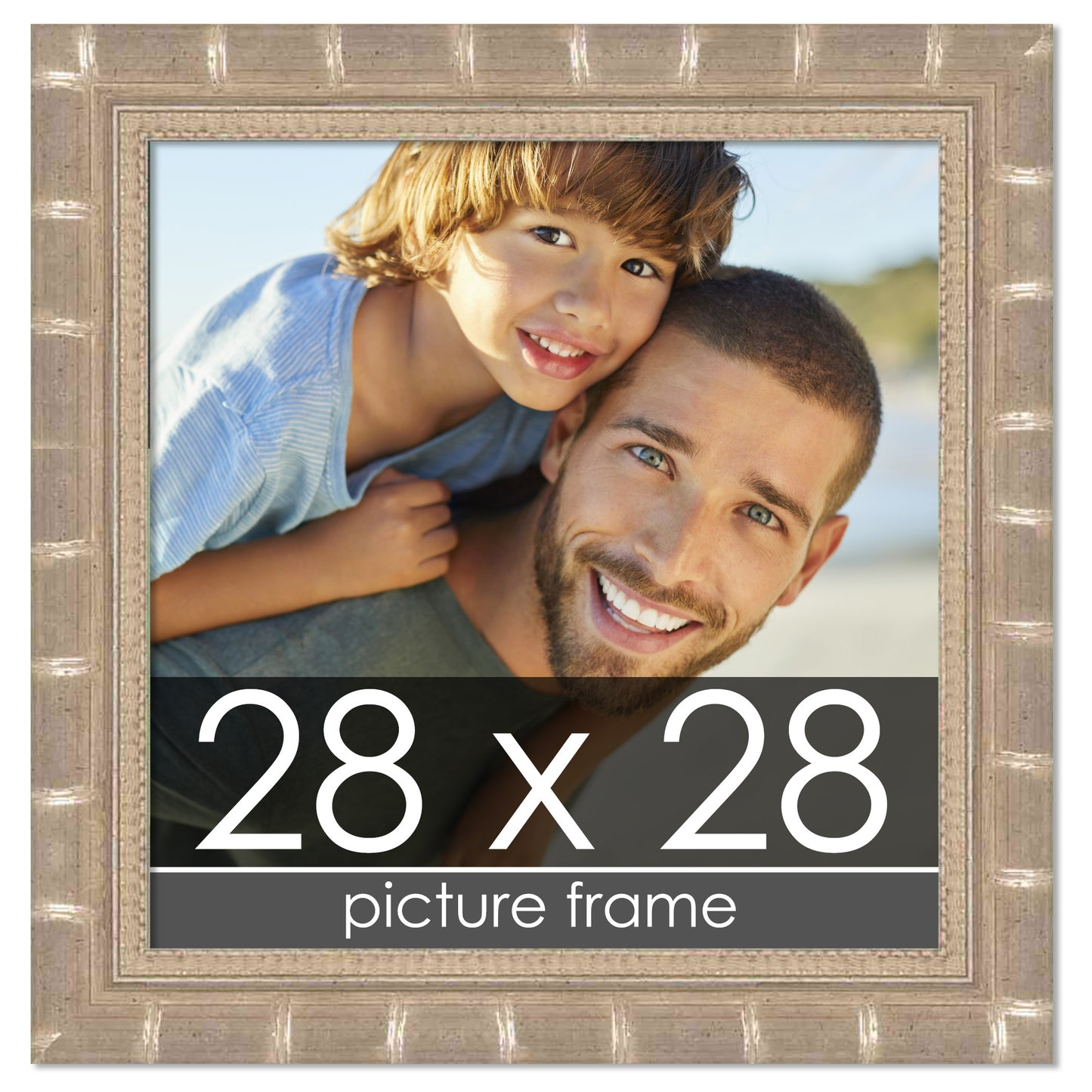Bamboo Silver Wood Picture Frame