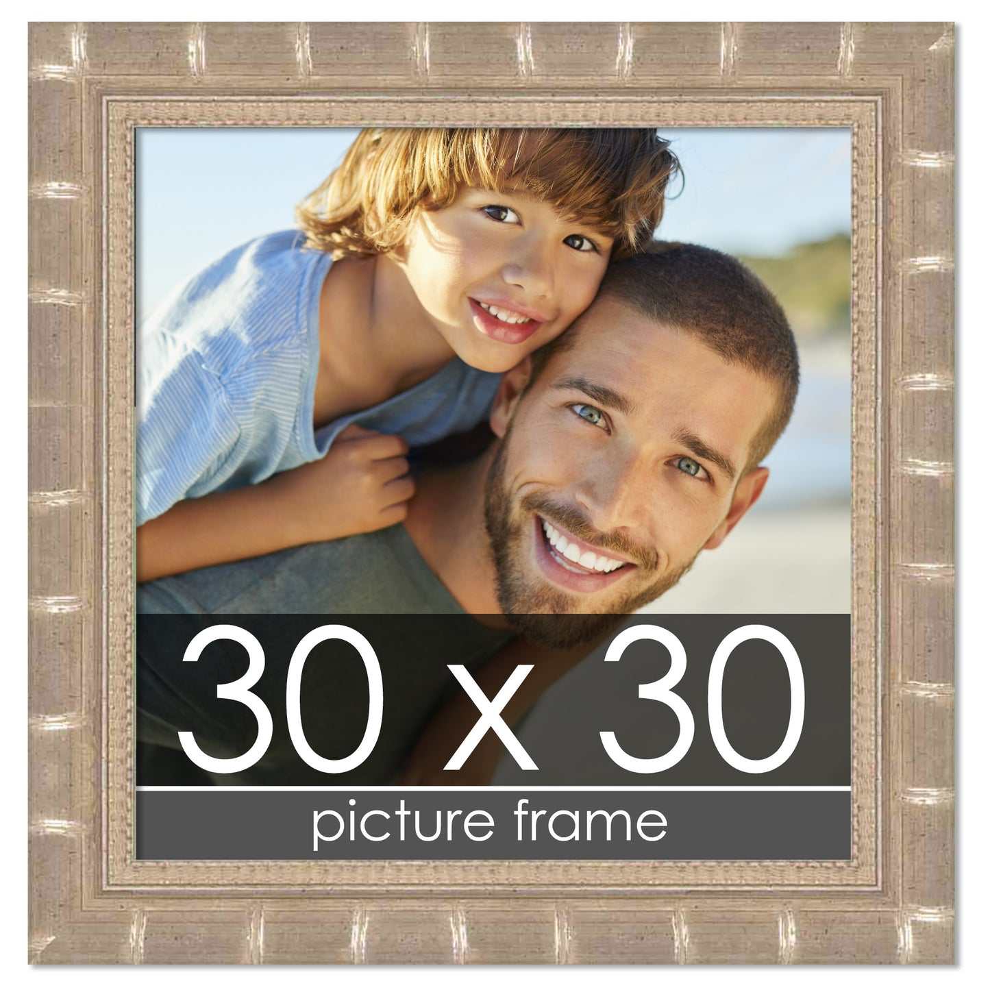 Bamboo Silver Wood Picture Frame