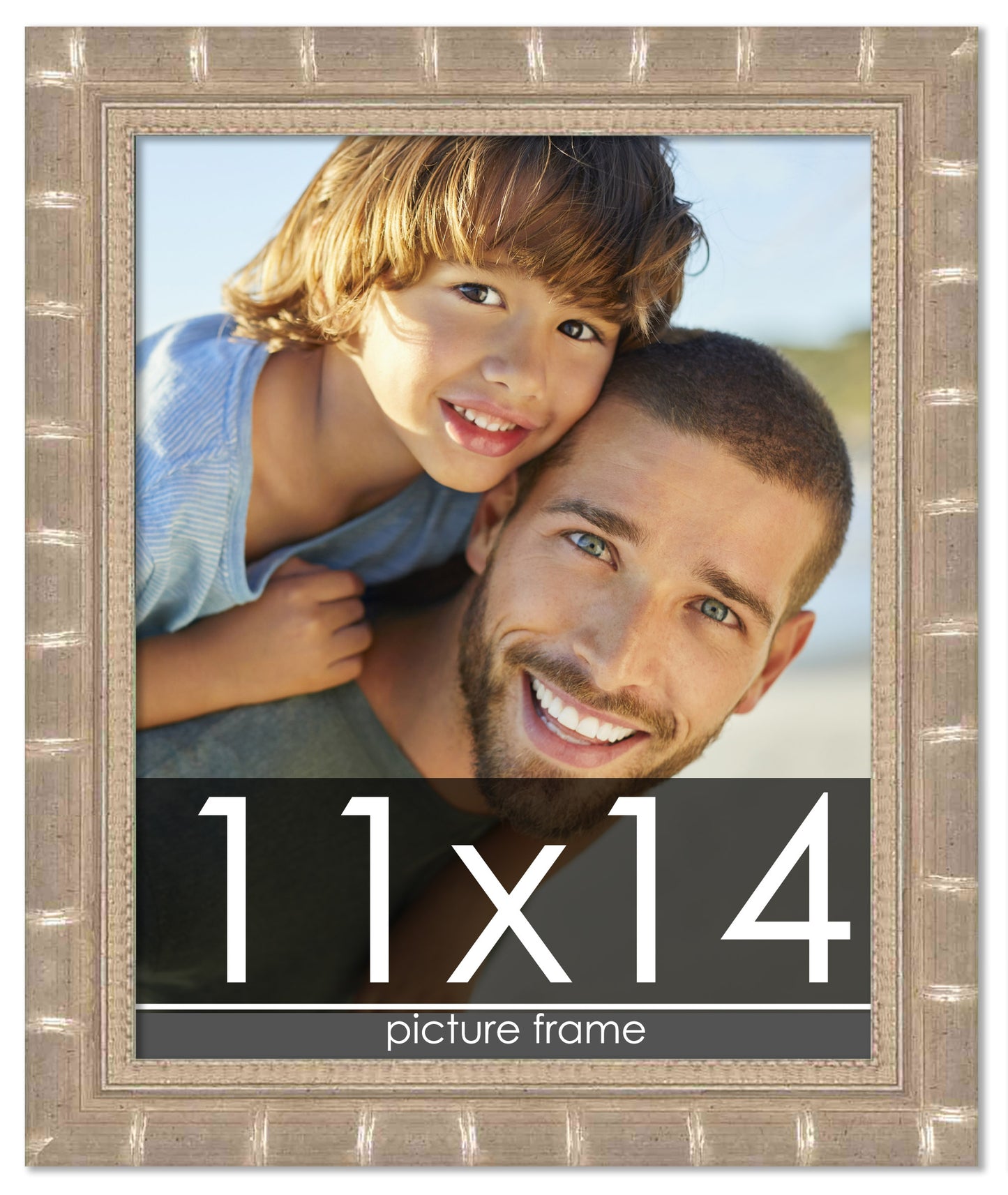 Bamboo Silver Wood Picture Frame
