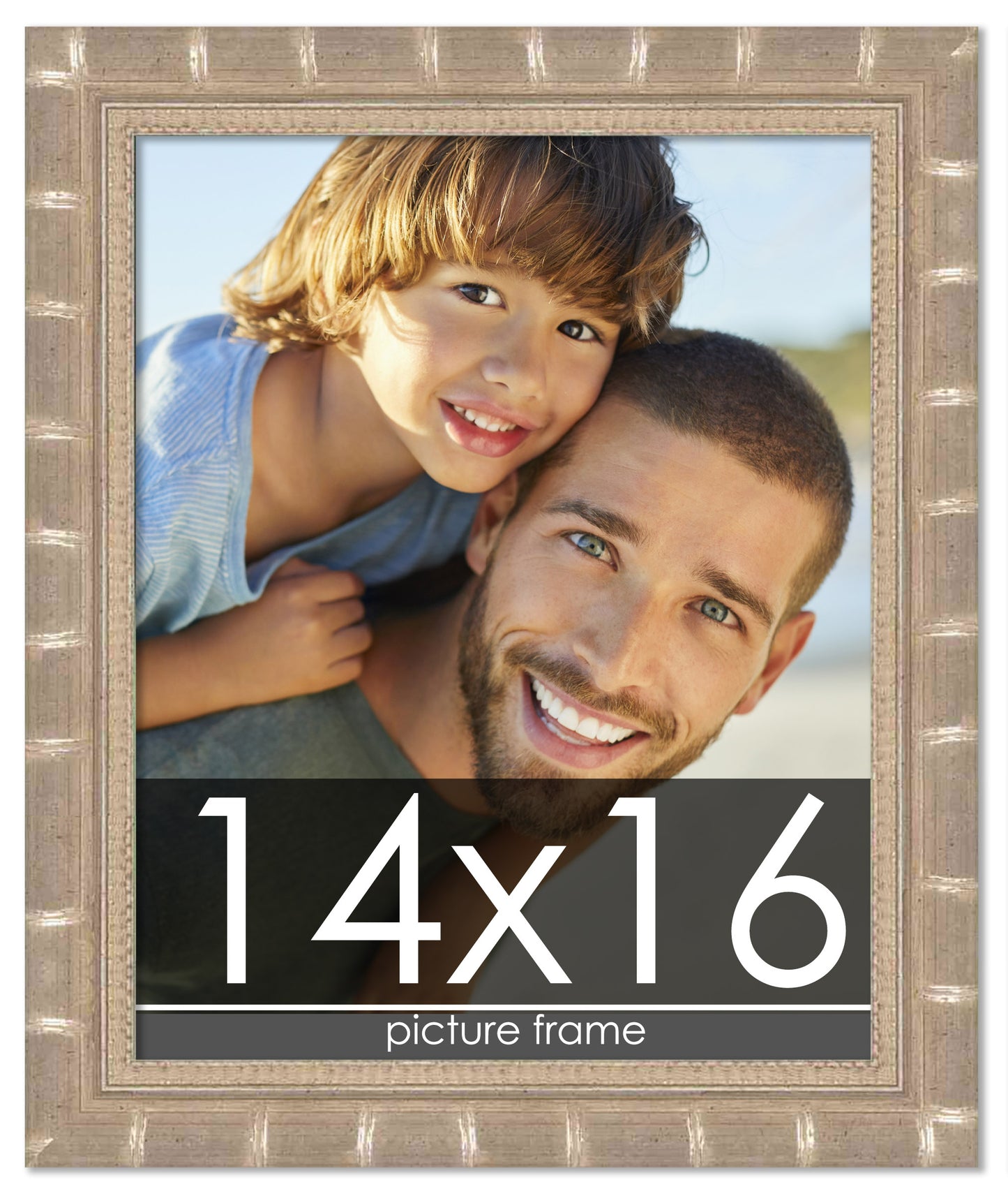 Bamboo Silver Wood Picture Frame