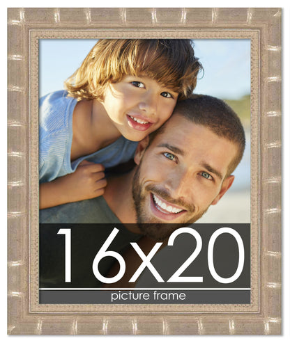Bamboo Silver Wood Picture Frame