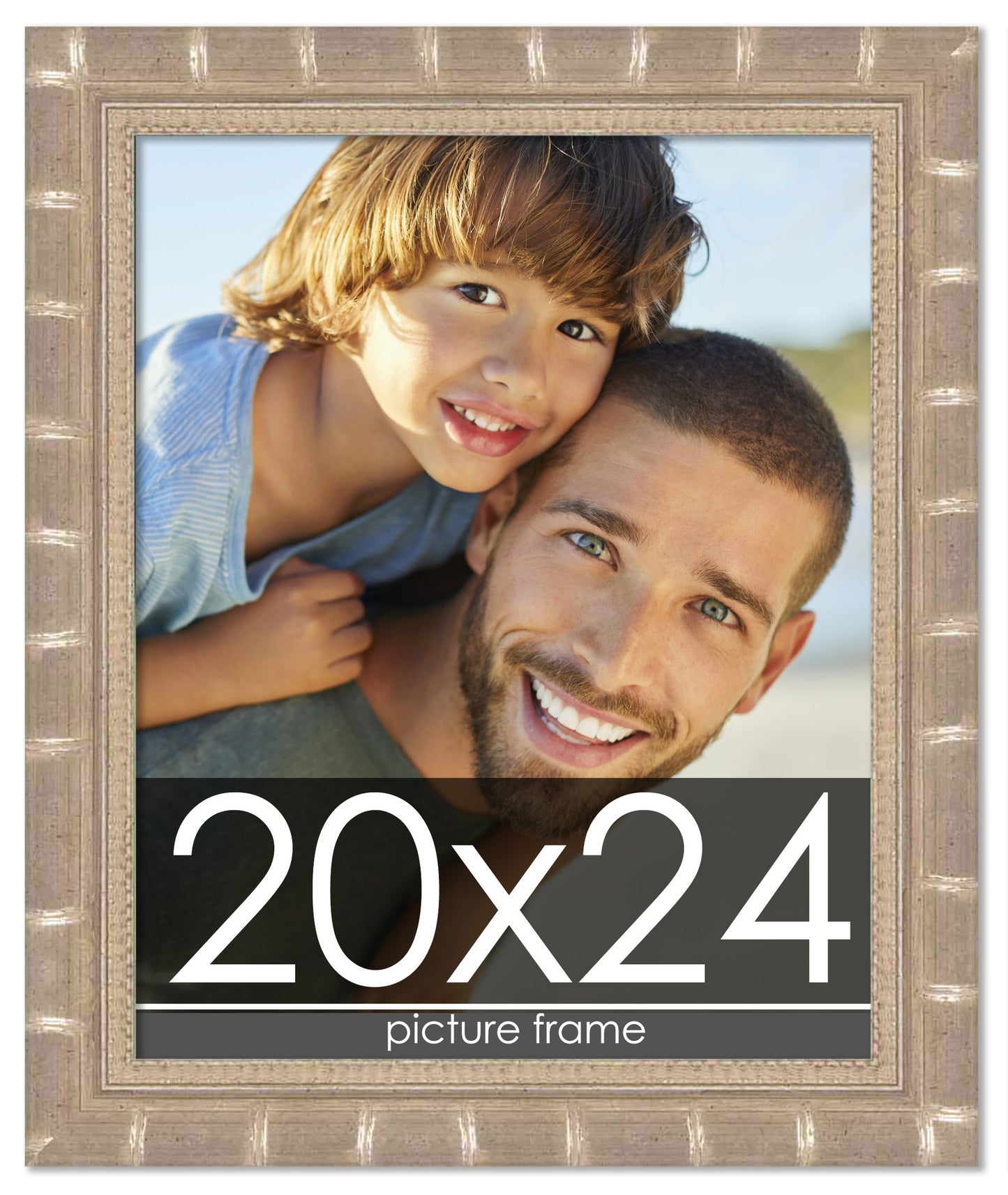 Bamboo Silver Wood Picture Frame