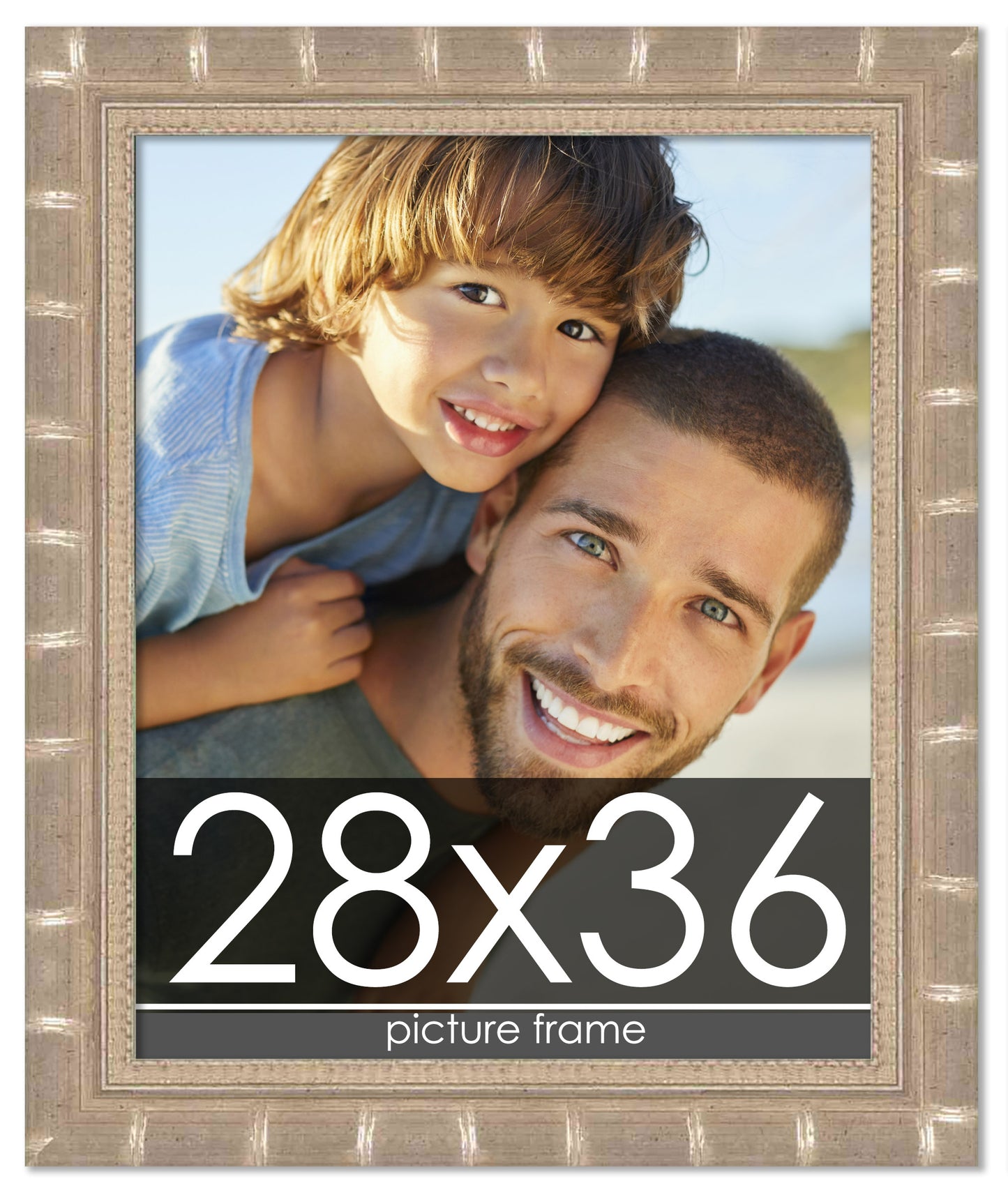 Bamboo Silver Wood Picture Frame