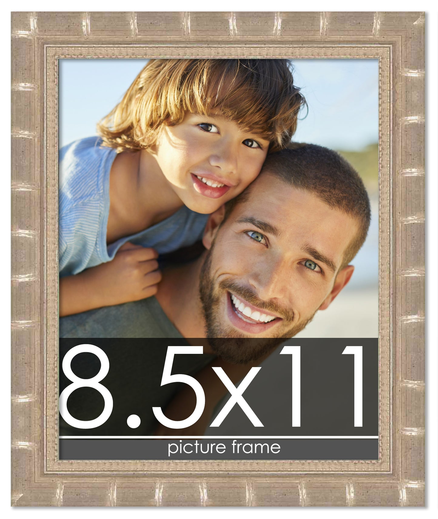 Bamboo Silver Wood Picture Frame