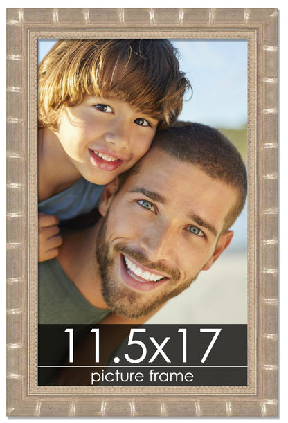 Bamboo Silver Wood Picture Frame
