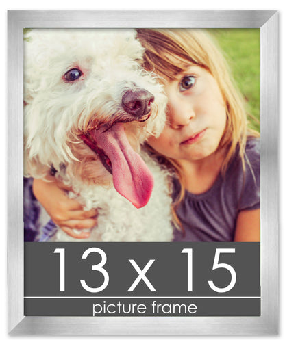 Contemporary Silver Pewter Wood Picture Frame
