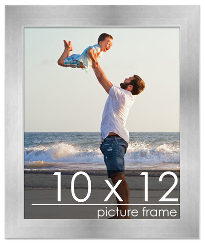 Contemporary Silver Pewter Wood Picture Frame