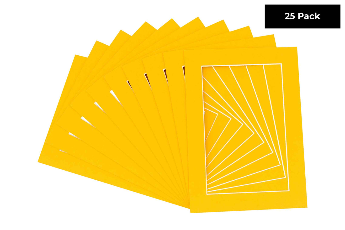 Pack of 25 Golden Orange Precut Acid-Free Matboards