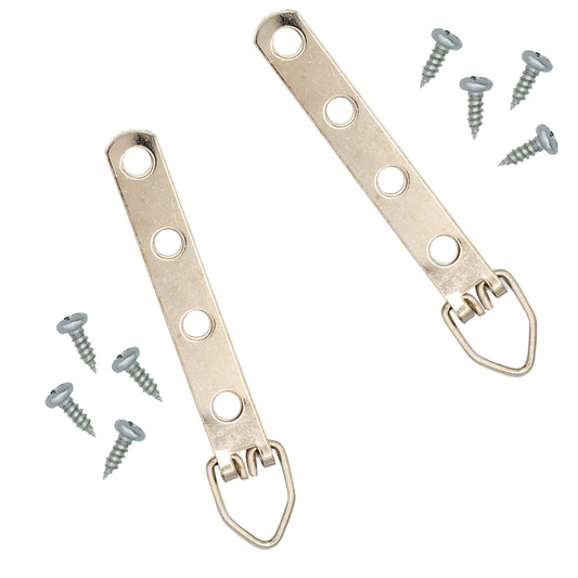 4 Hole Zinc-Plated Heavy Duty D Ring Picture Hanger