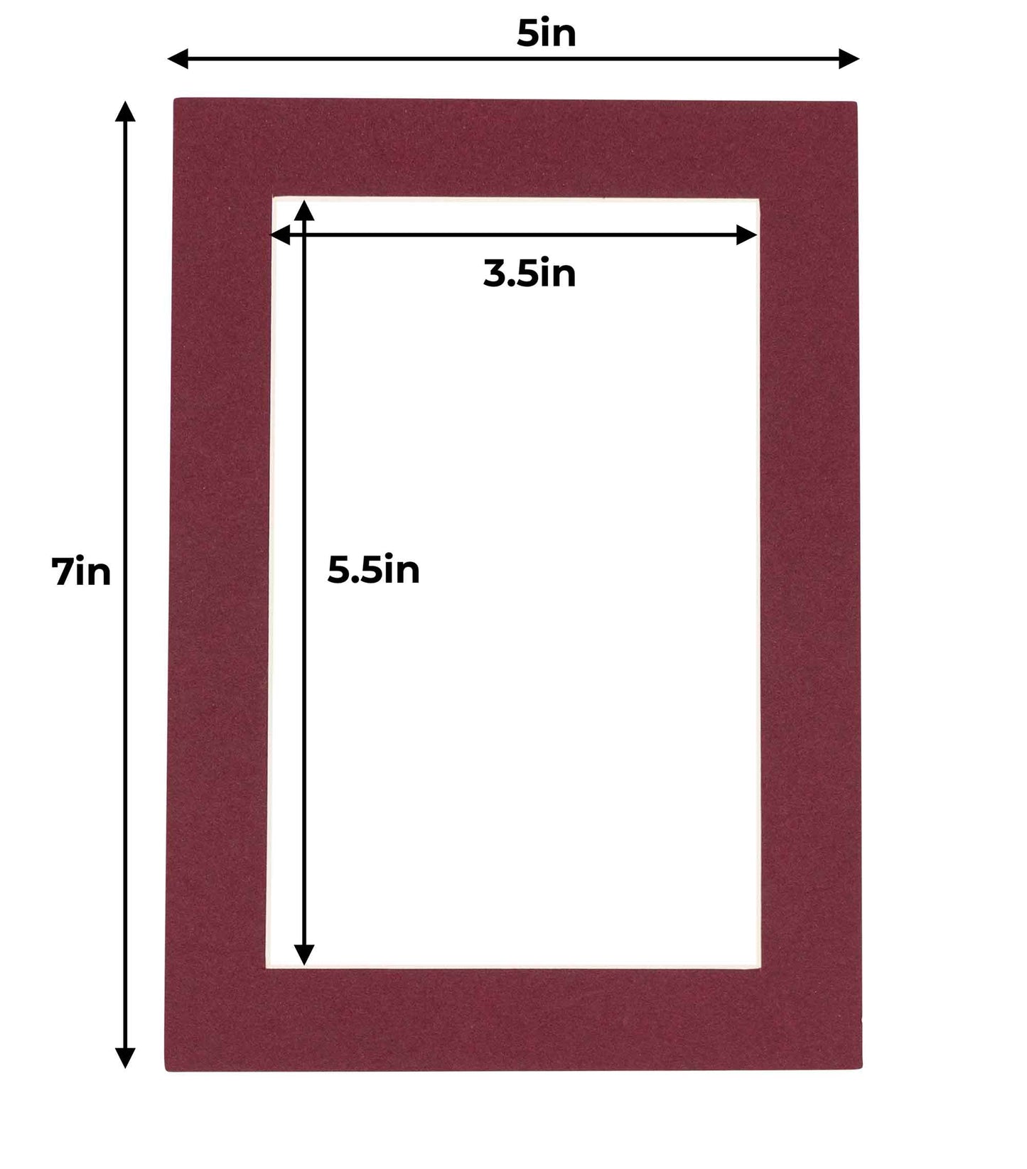 Maroon Precut Acid-Free Matboard Set with Clear Bag & Backing