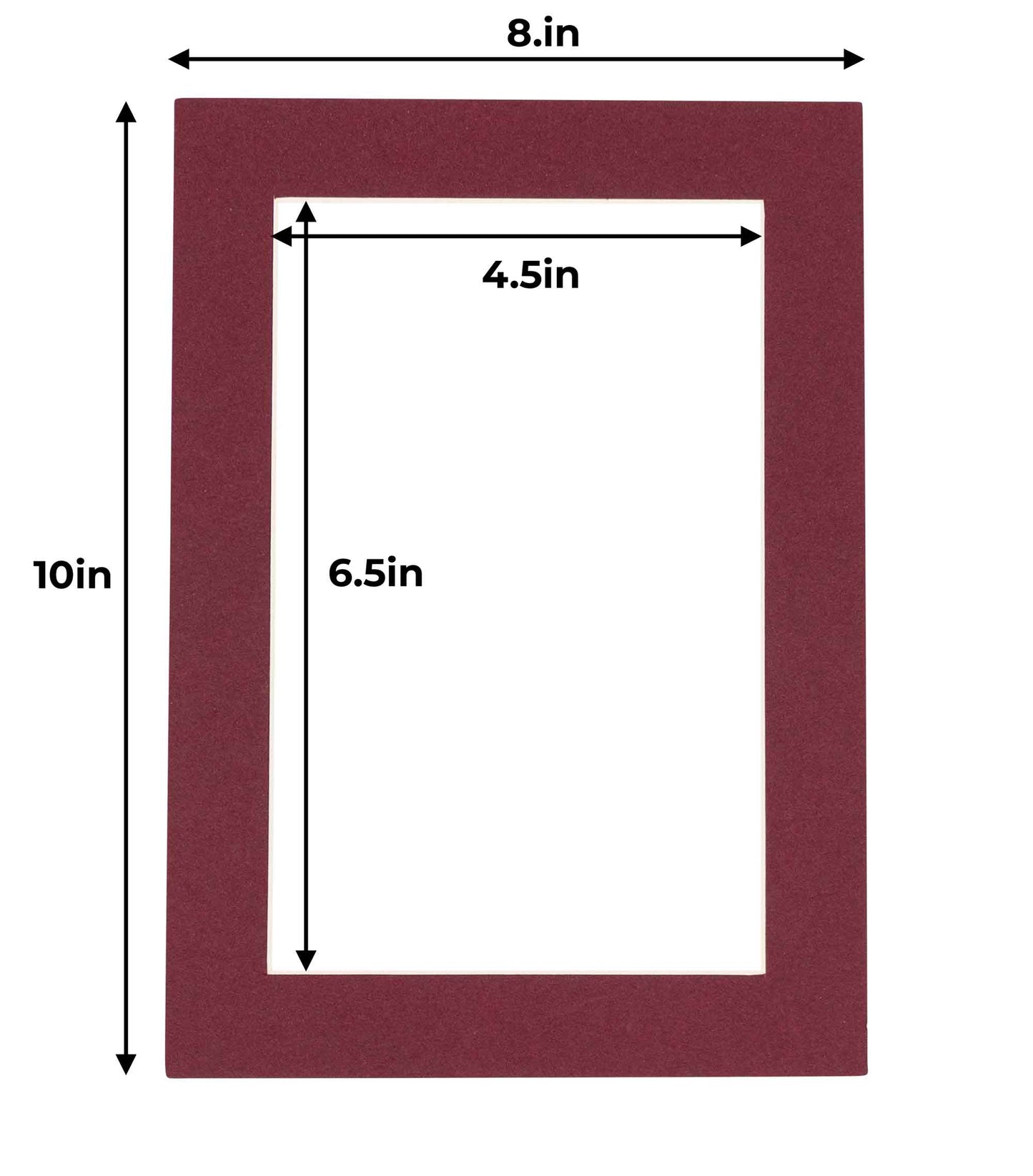 Maroon Precut Acid-Free Matboard Set with Clear Bag & Backing