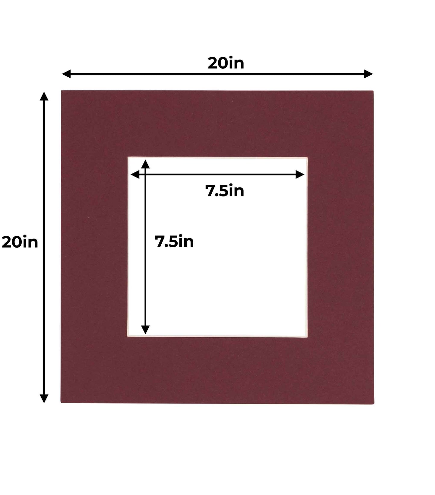 Maroon Precut Acid-Free Matboard Set with Clear Bag & Backing
