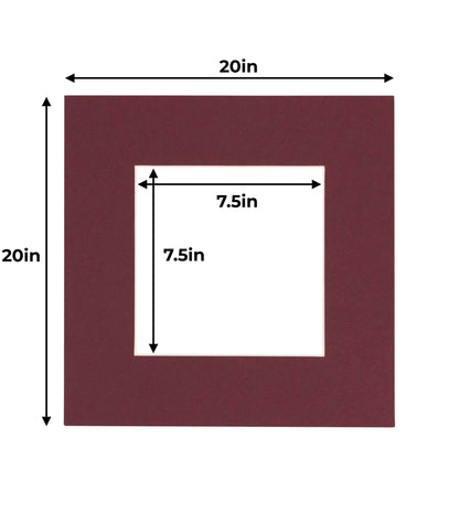 Maroon Precut Acid-Free Matboard Set with Clear Bag & Backing