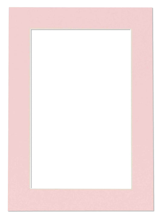 Soft Pink Precut Acid-Free Matboard Set with Clear Bag & Backing