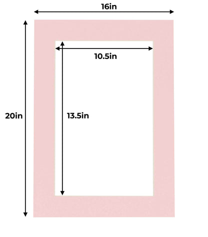 Soft Pink Precut Acid-Free Matboard Set with Clear Bag & Backing