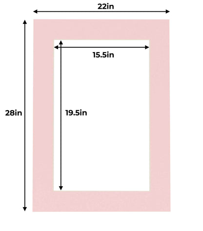 Pack of 10 Soft Pink Precut Acid-Free Matboards