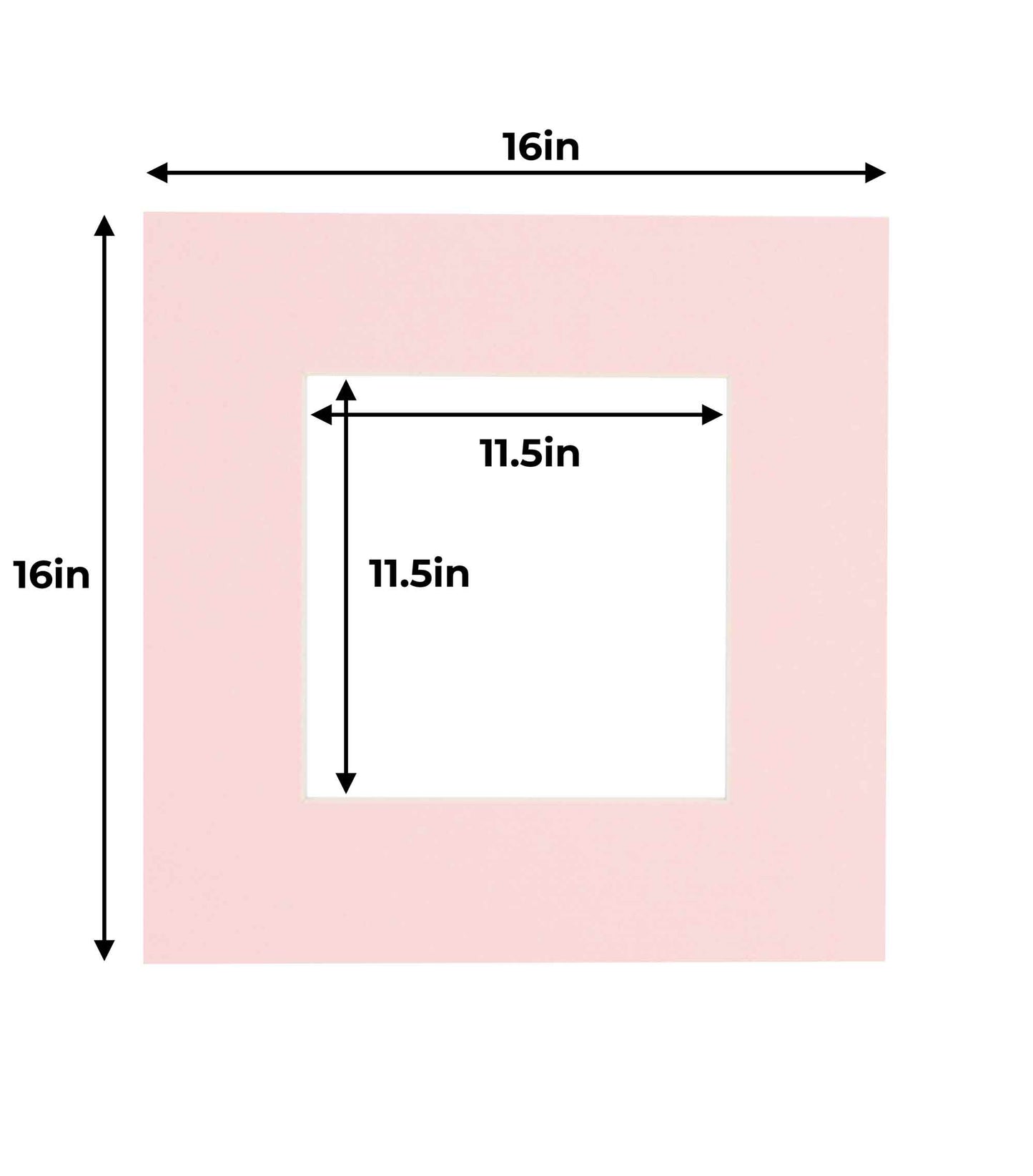 Pack of 10 Soft Pink Precut Acid-Free Matboards