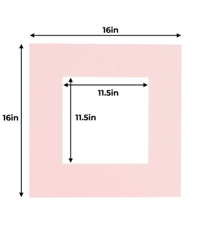 Pack of 10 Soft Pink Precut Acid-Free Matboards