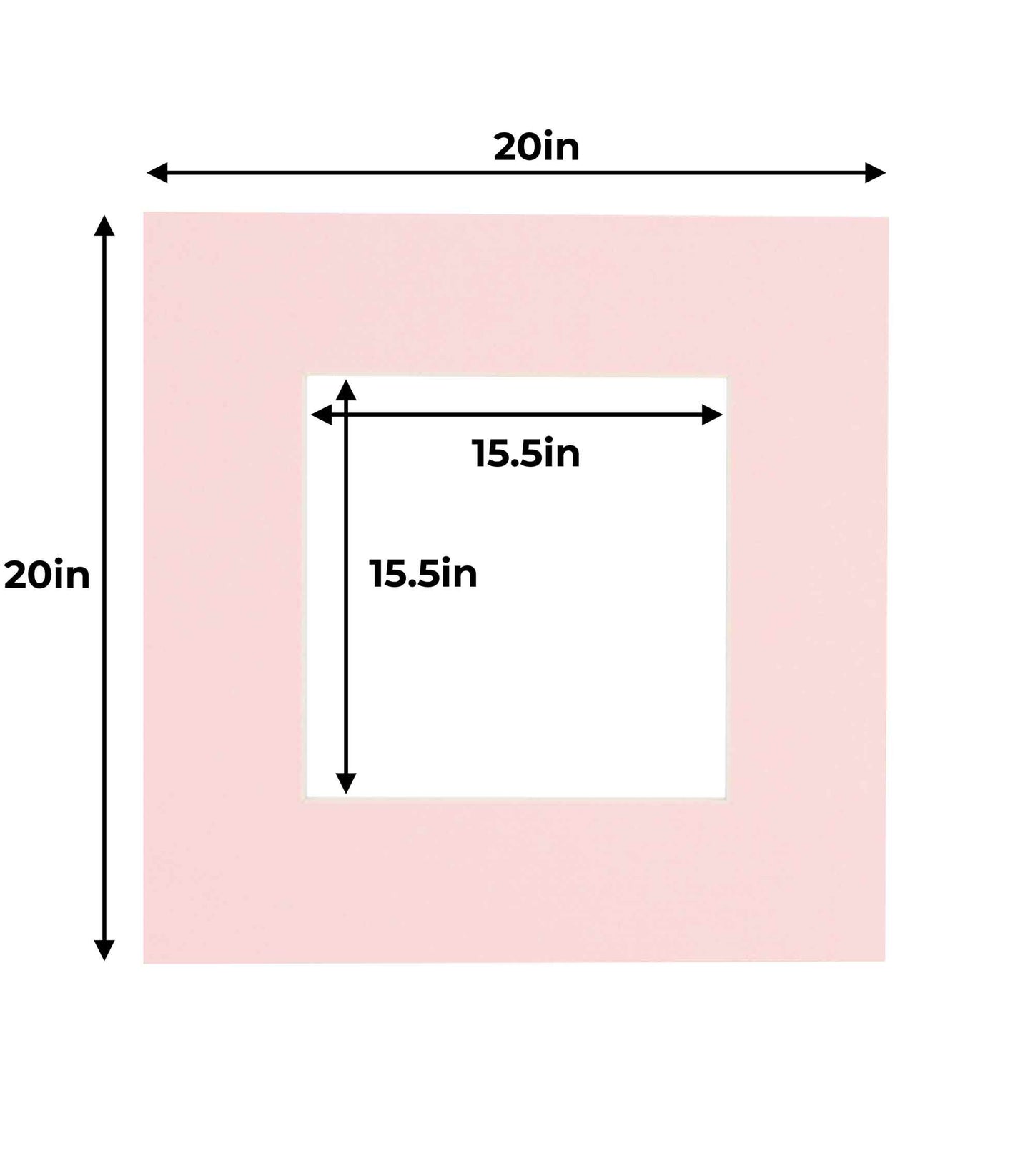 Pack of 25 Soft Pink Precut Acid-Free Matboards