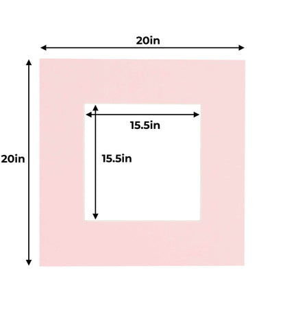 Pack of 10 Soft Pink Precut Acid-Free Matboards