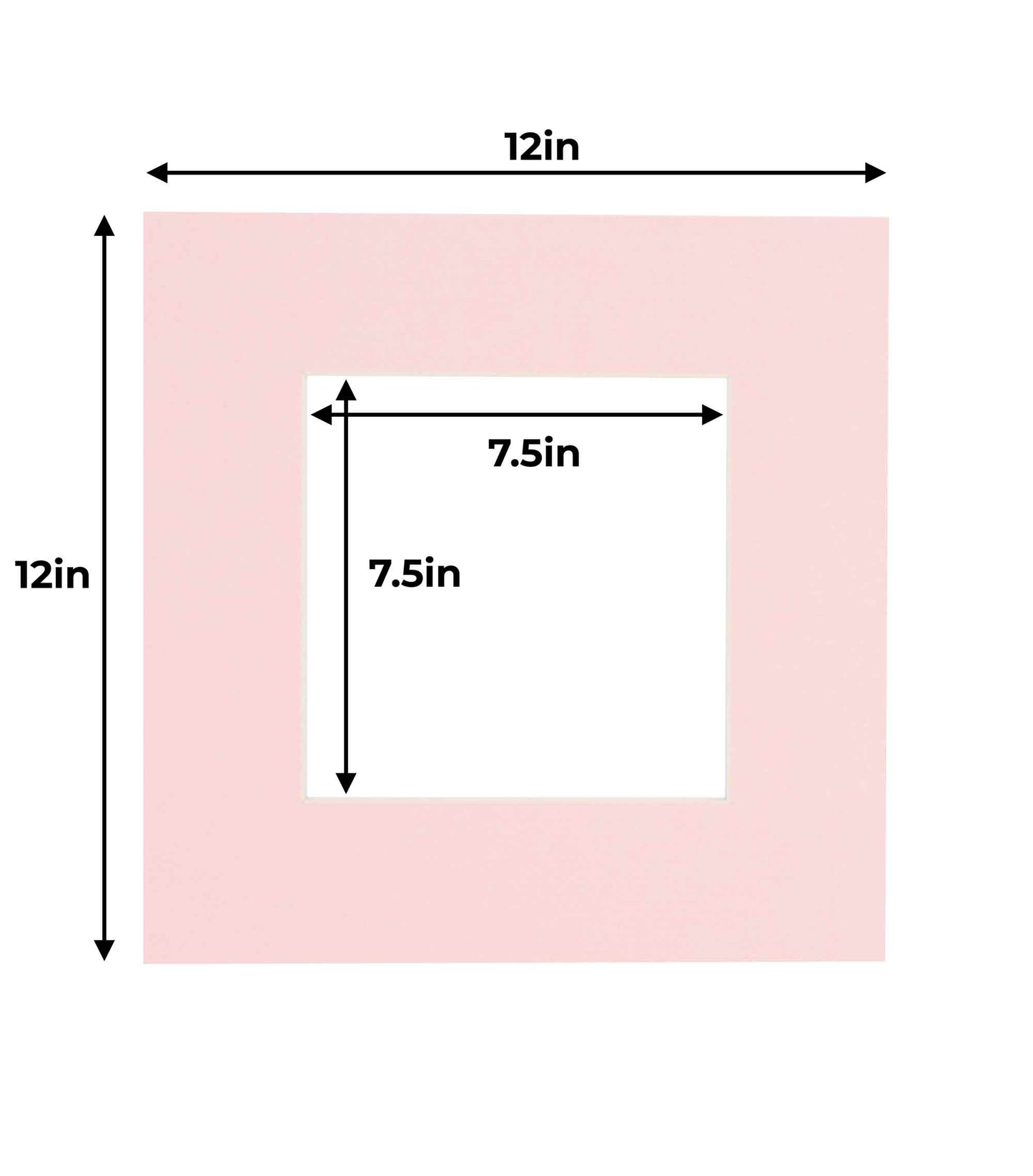 Pack of 25 Soft Pink Precut Acid-Free Matboards
