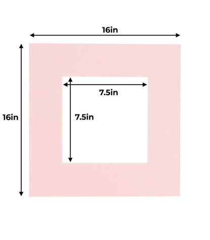 Pack of 10 Soft Pink Precut Acid-Free Matboards