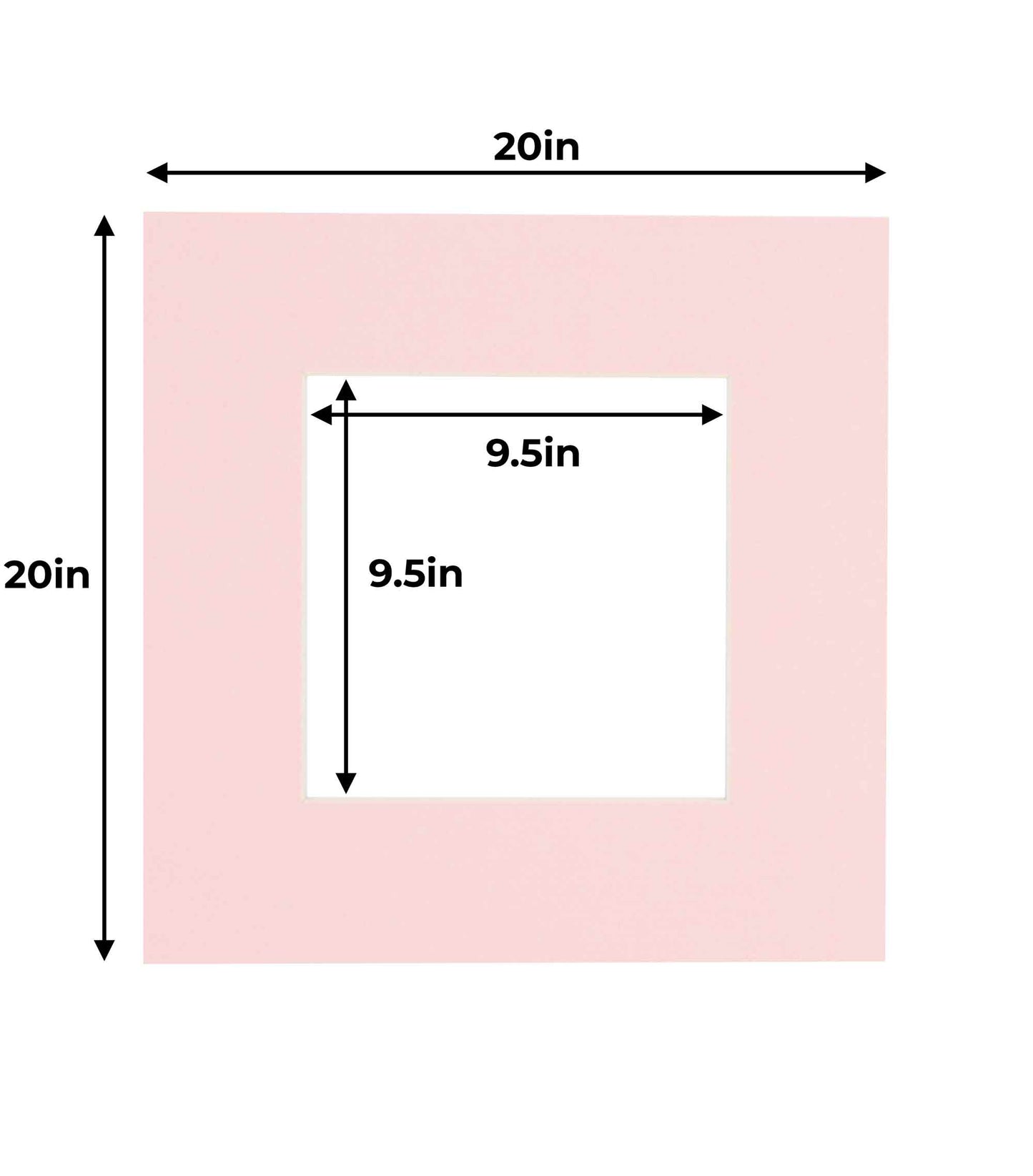 Soft Pink Precut Acid-Free Matboard Set with Clear Bag & Backing