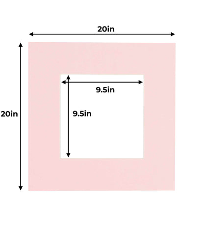 Soft Pink Precut Acid-Free Matboard Set with Clear Bag & Backing