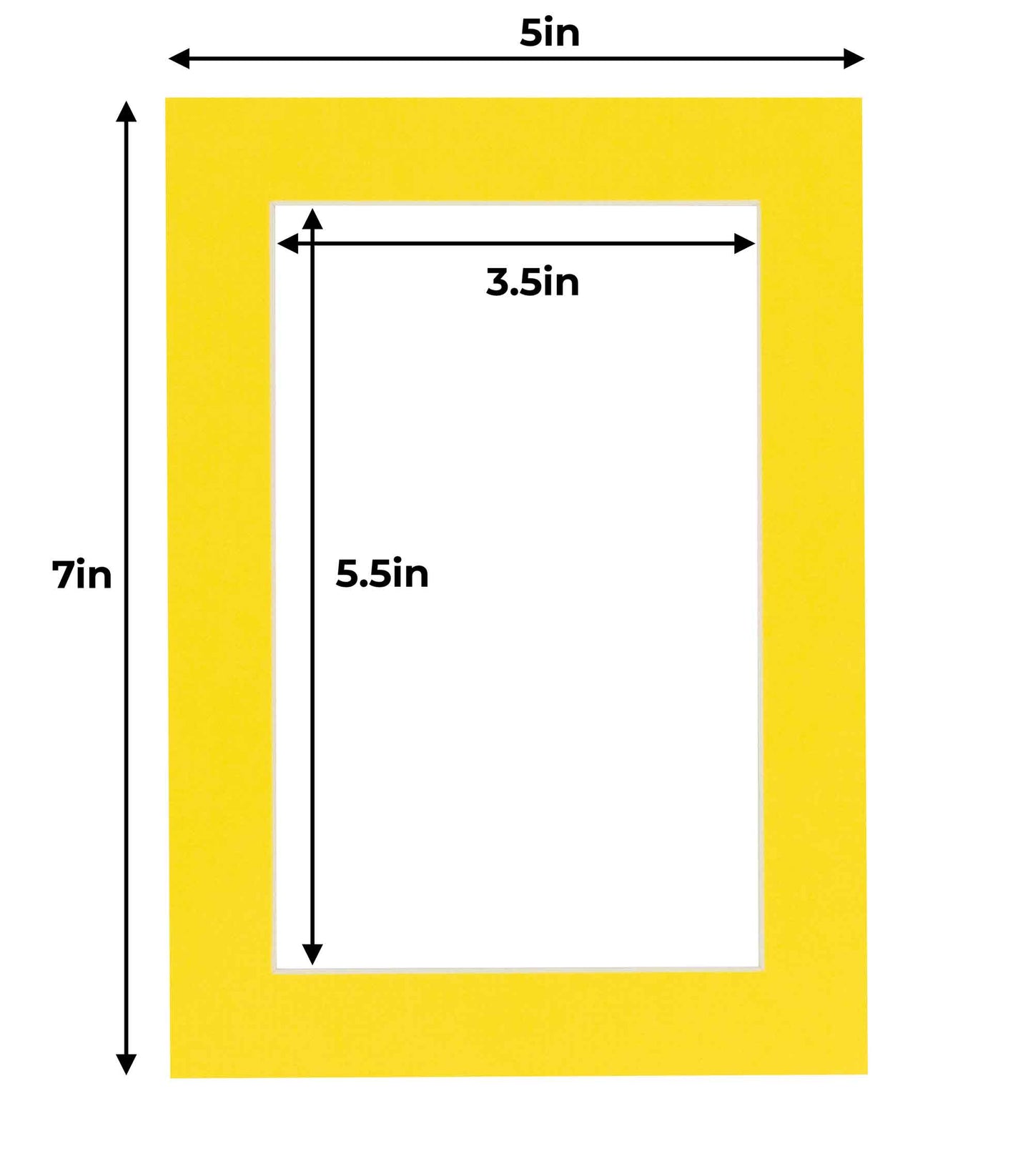 Pack of 25 Yellow Precut Acid-Free Matboards