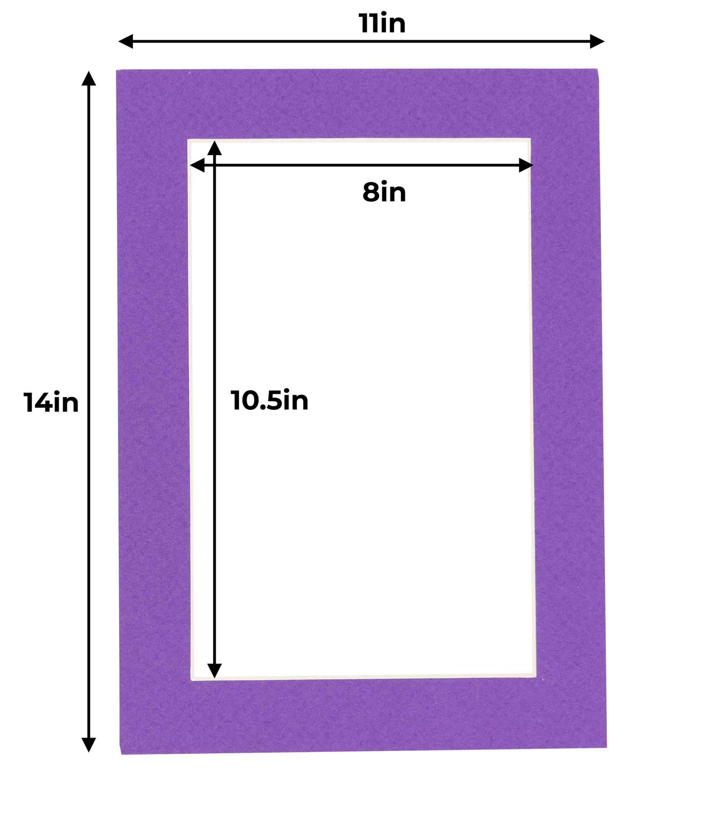 Purple Precut Acid-Free Matboard Set with Clear Bag & Backing