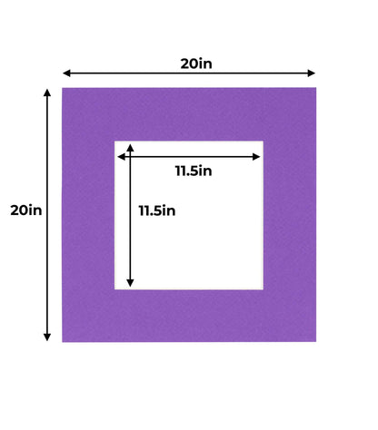 Purple Precut Acid-Free Matboard Set with Clear Bag & Backing
